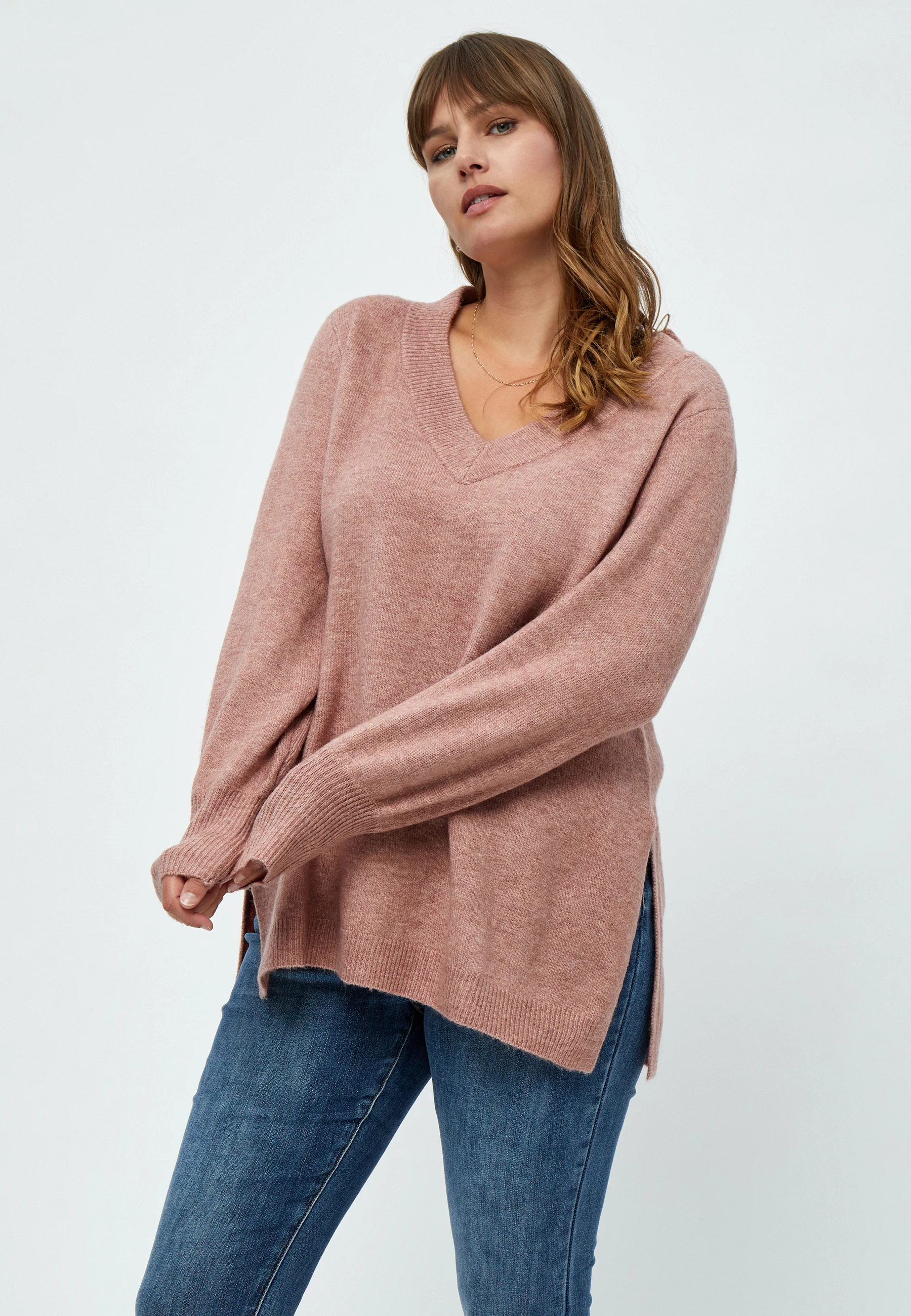 PeAliah - Strikbluse med V-hals - Image 4