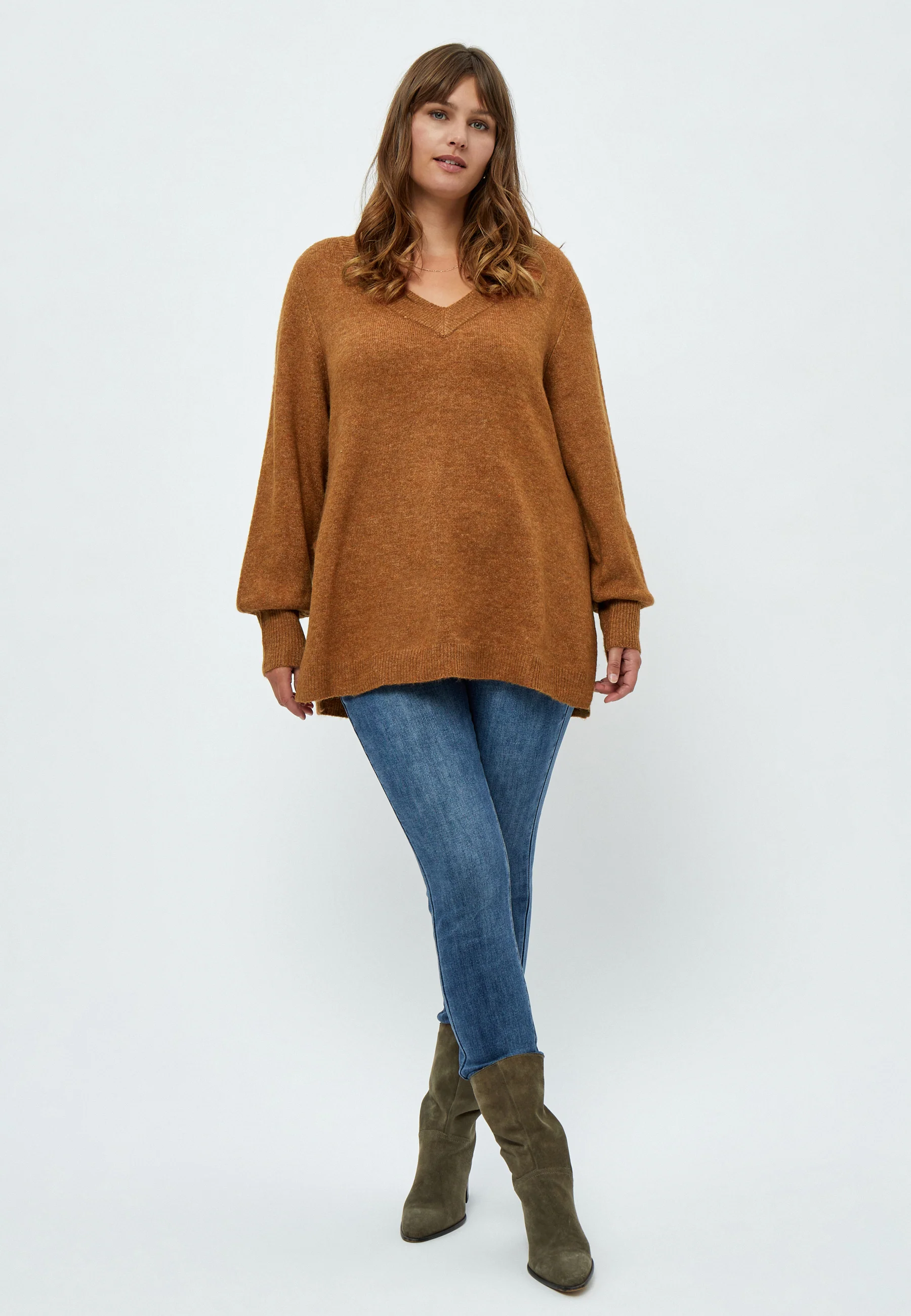 PeAliah - Strikbluse med V-hals - Image 7