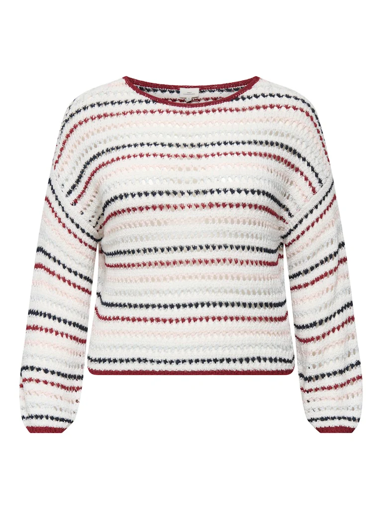 CarGenna - Strikbluse med Hulmønster - Image 7