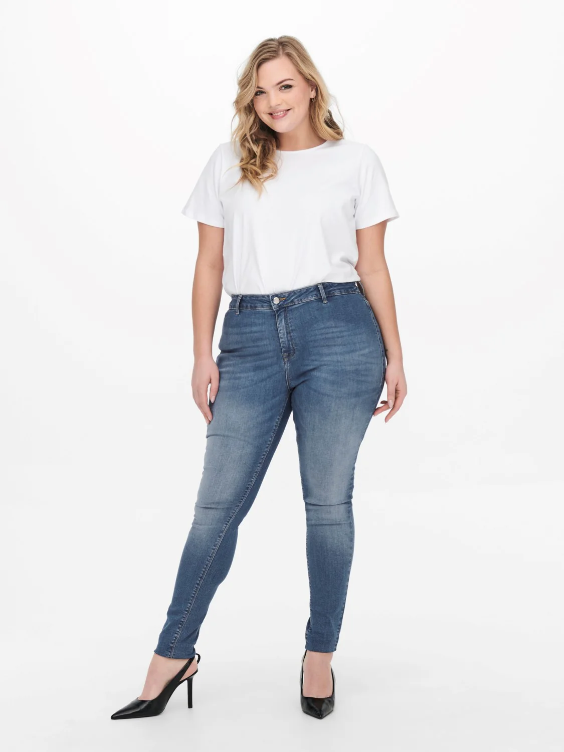 Carmakoma Jeggings Plus Size – Mørkeblå Skinny Høj Talje - Image 2