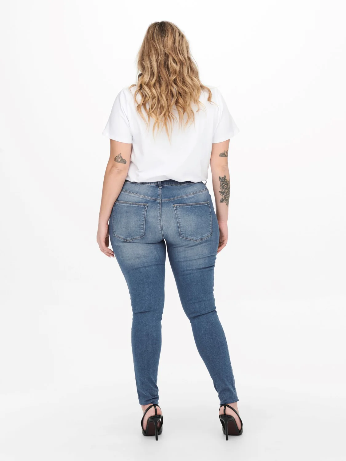 Carmakoma Jeggings Plus Size – Mørkeblå Skinny Høj Talje - Image 3
