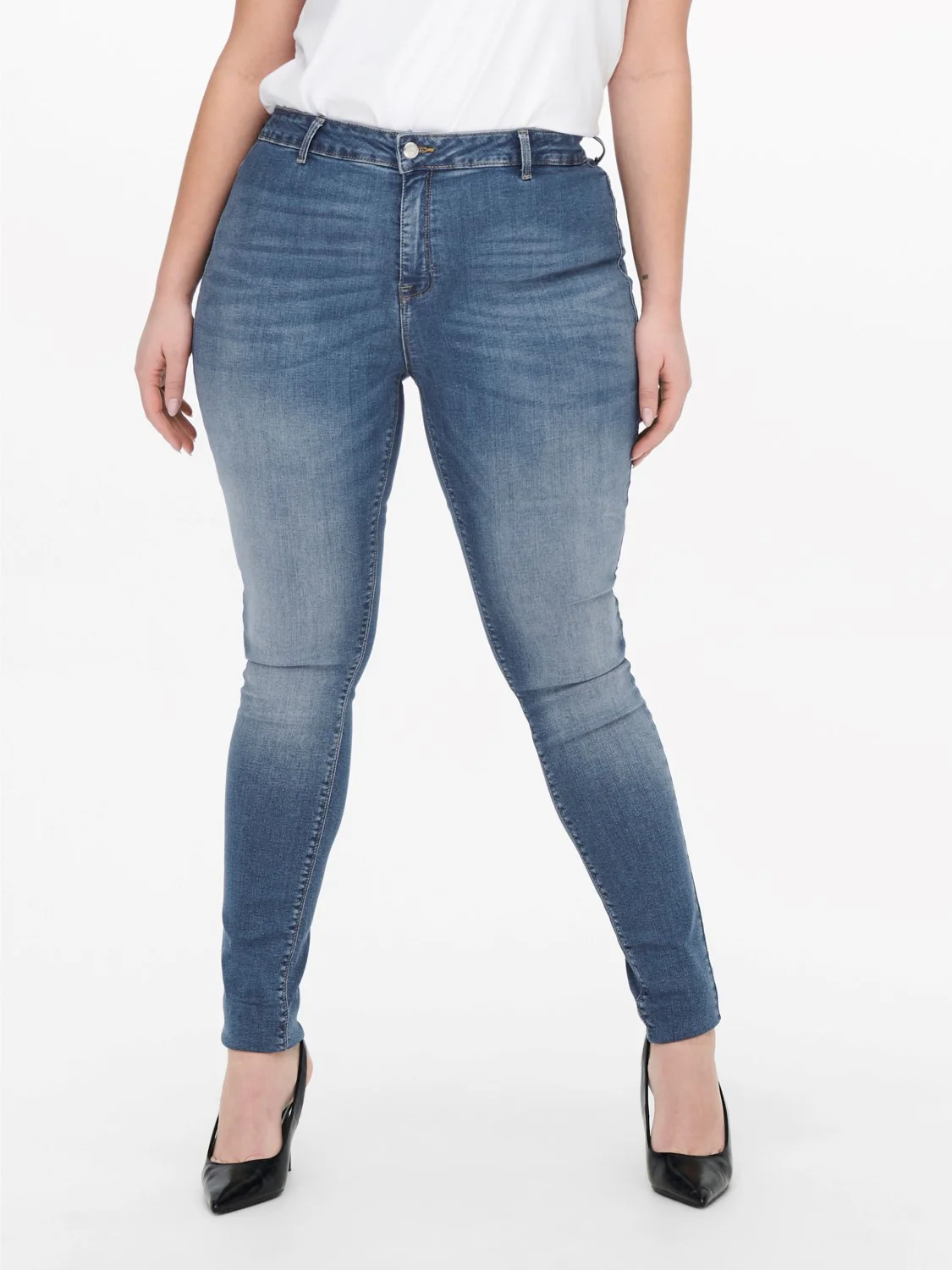 Carmakoma Jeggings Plus Size – Mørkeblå Skinny Høj Talje - Image 4