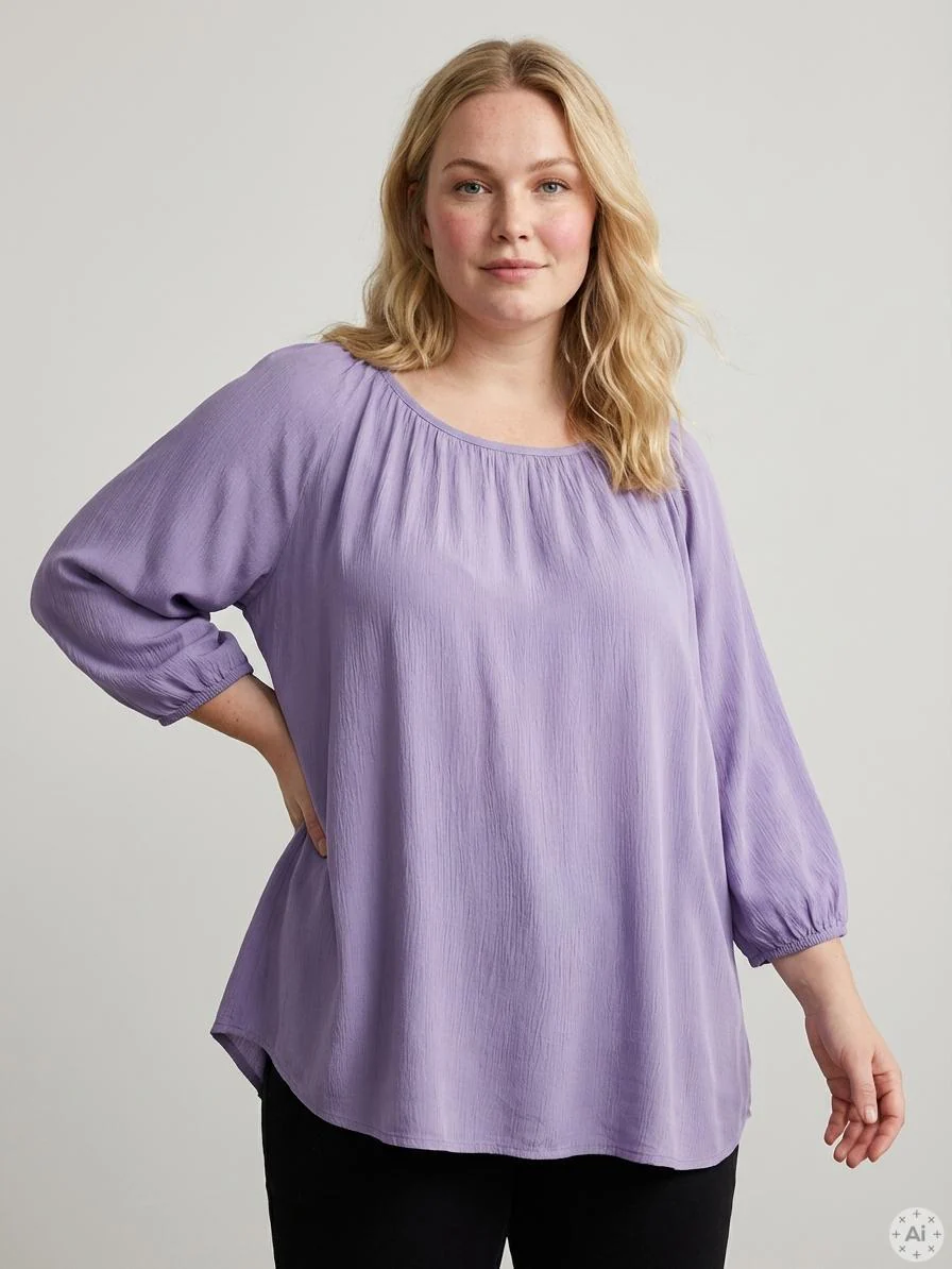 OxBlouse 62779 - Bluse med 3/4 Ærmer