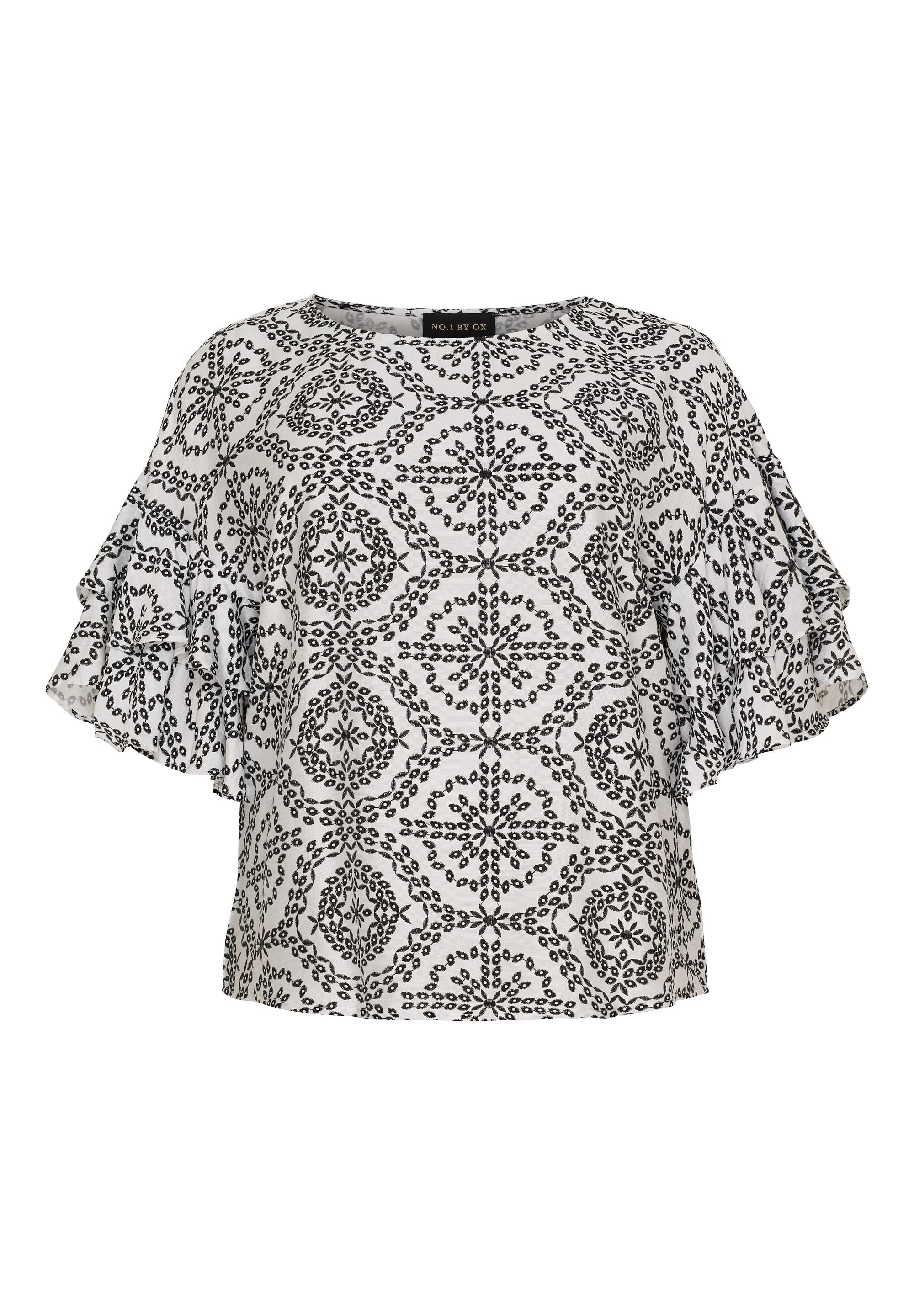 Ox63292 -  Bluse med Flæseærmer - Image 2
