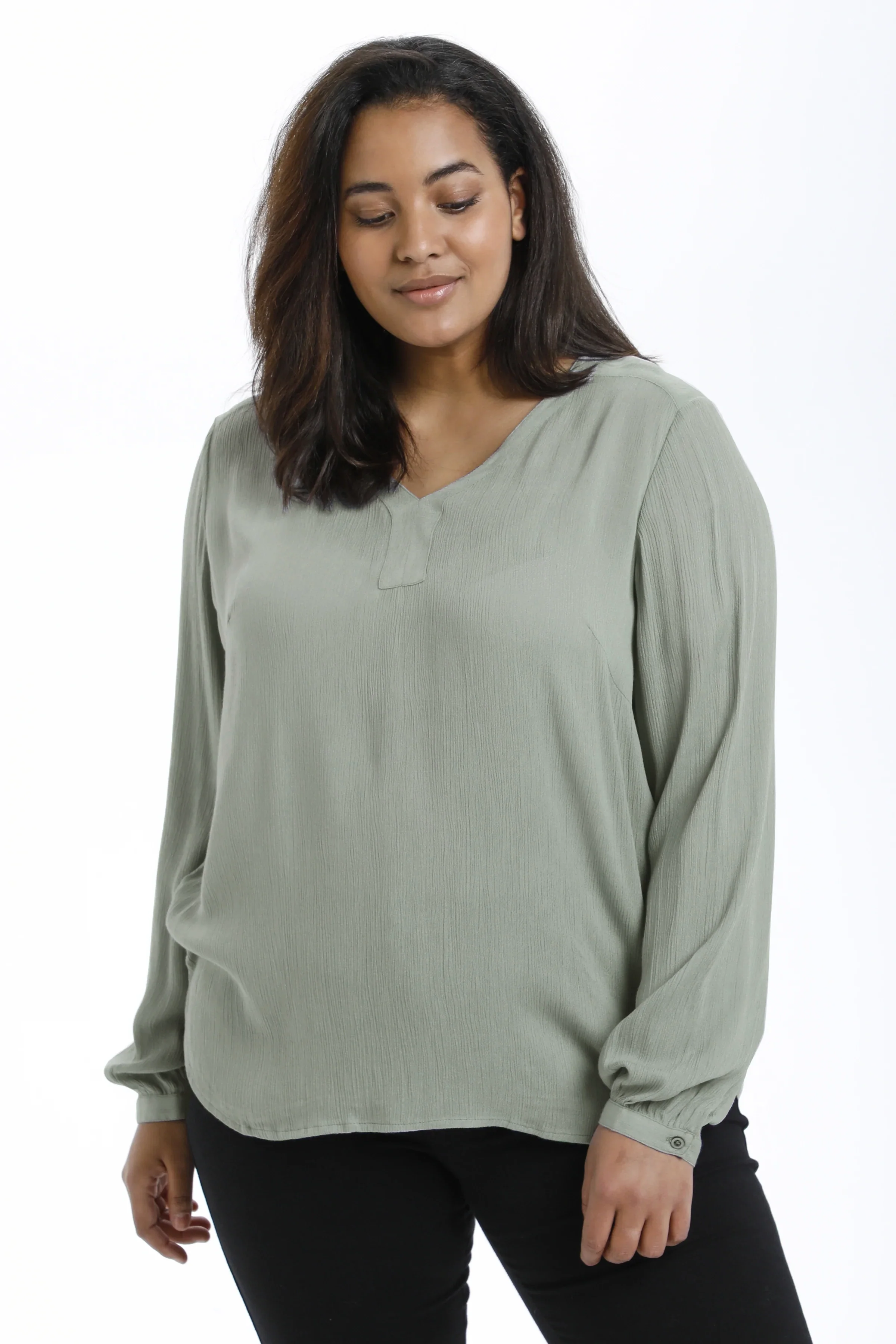 Bluse i crepe-viscose fra Kaffe Curve - Image 3