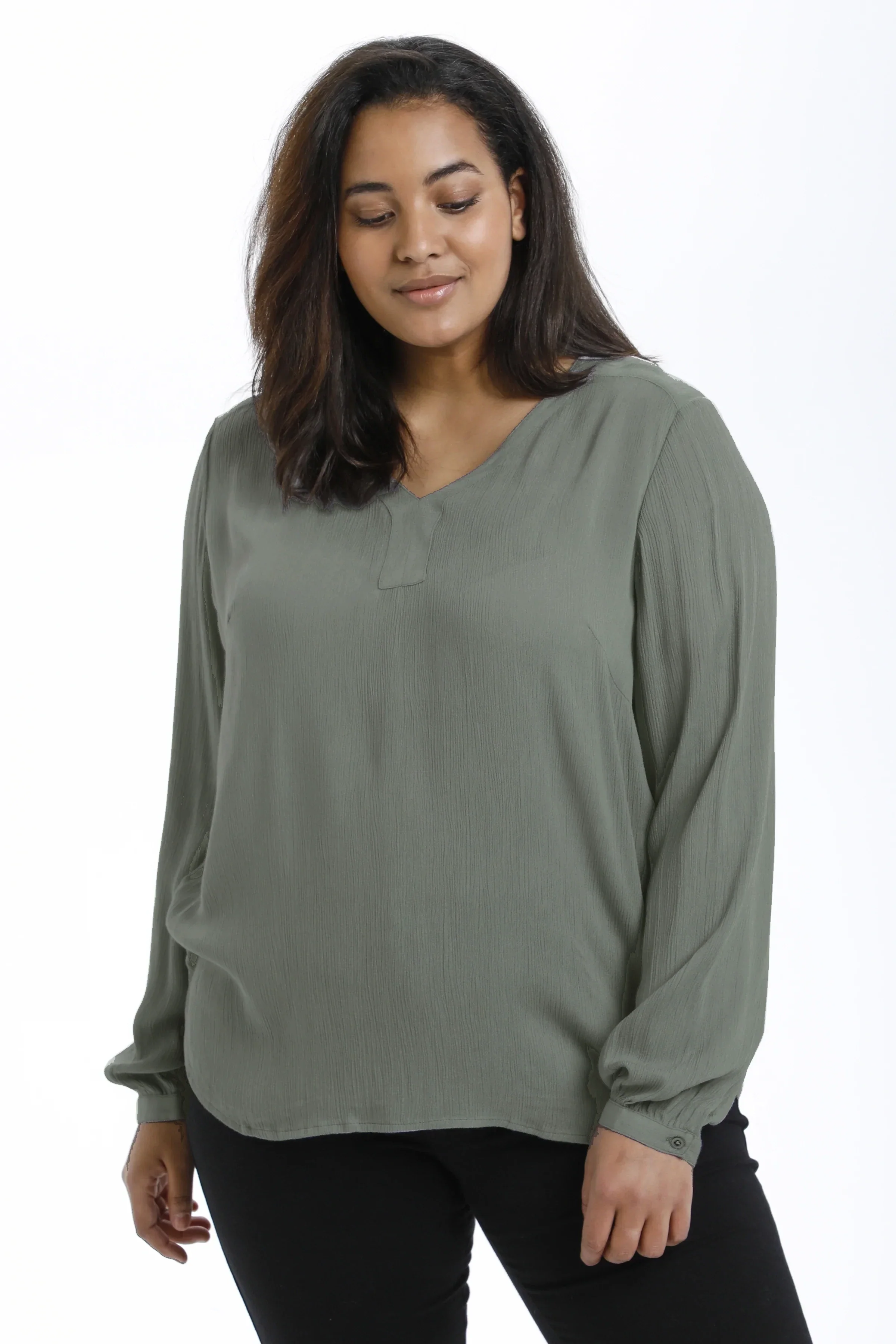 Bluse i crepe-viscose fra Kaffe Curve - Image 5