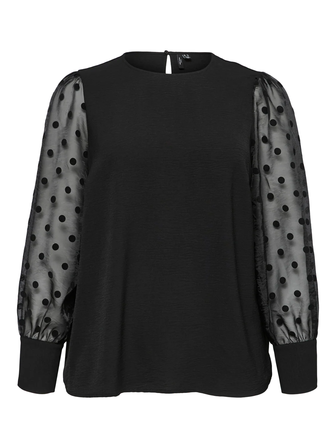 VmsCalva - Bluse med Mesh-ærmer - Image 2