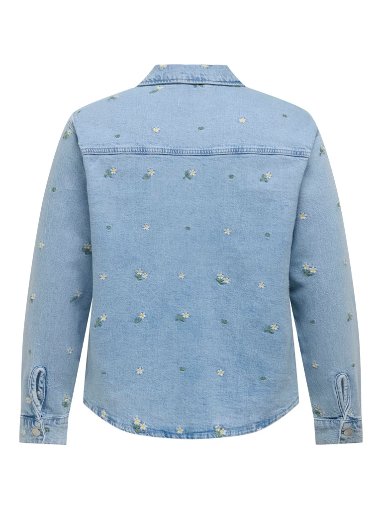 CARCASSIE - Oversize Denim Skjorte/jakke med Broderi - Image 3