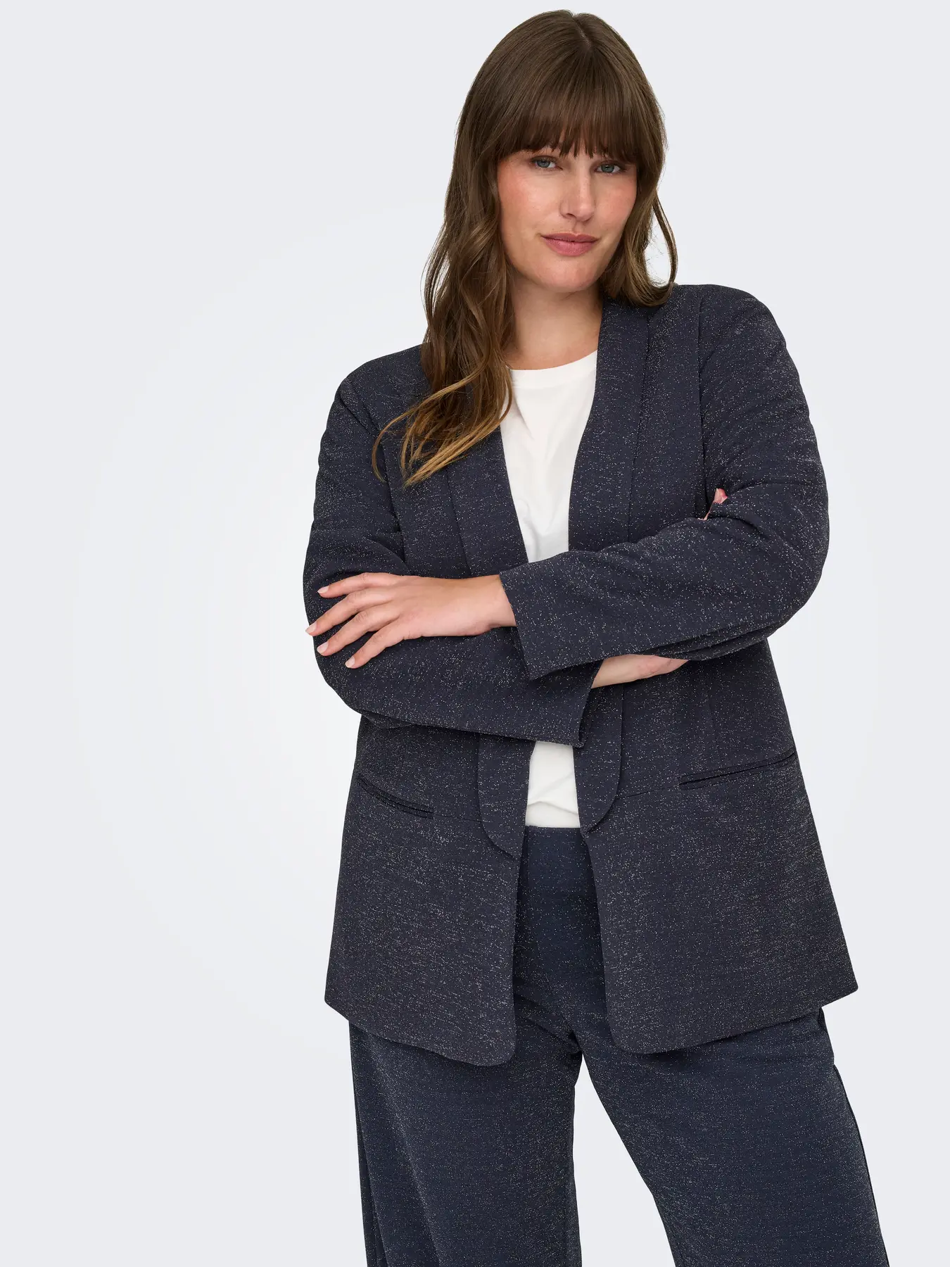 CarElly Alya - Blå Blazer med Glimmer - Image 3