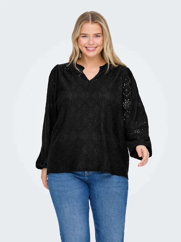 CARELODIE - Sort Blonde Bluse - Image 3