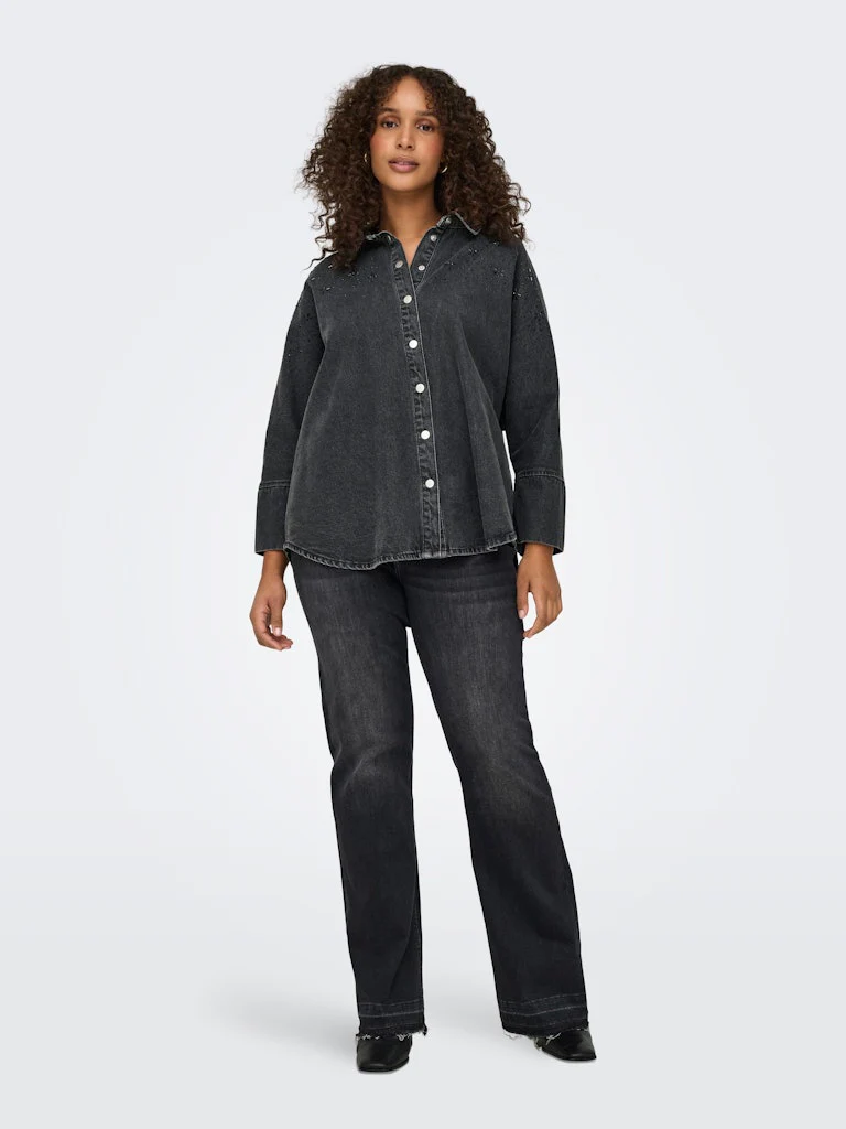 CARGRACE - Oversize Skjorte med Perler - Image 5
