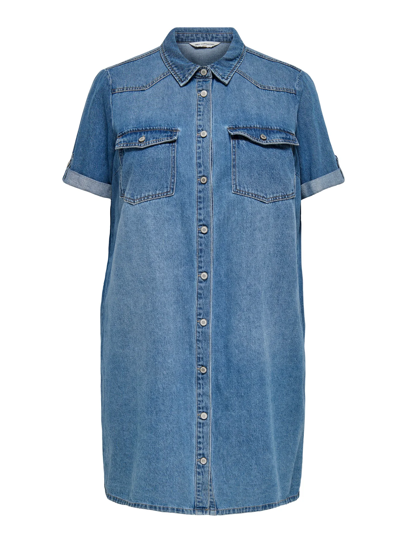 CarLisa - Kortærmet Denim Kjole - Noos - Image 6