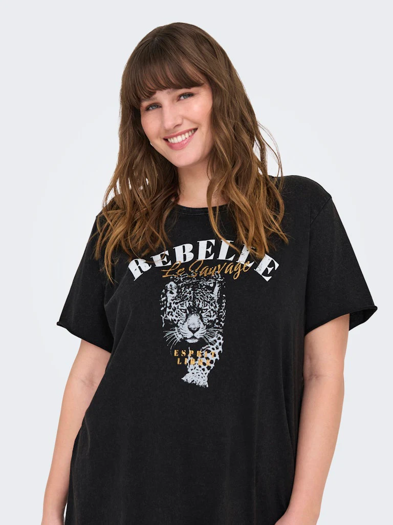 CARLUCY - T-Shirt Kjole med Print - Image 3
