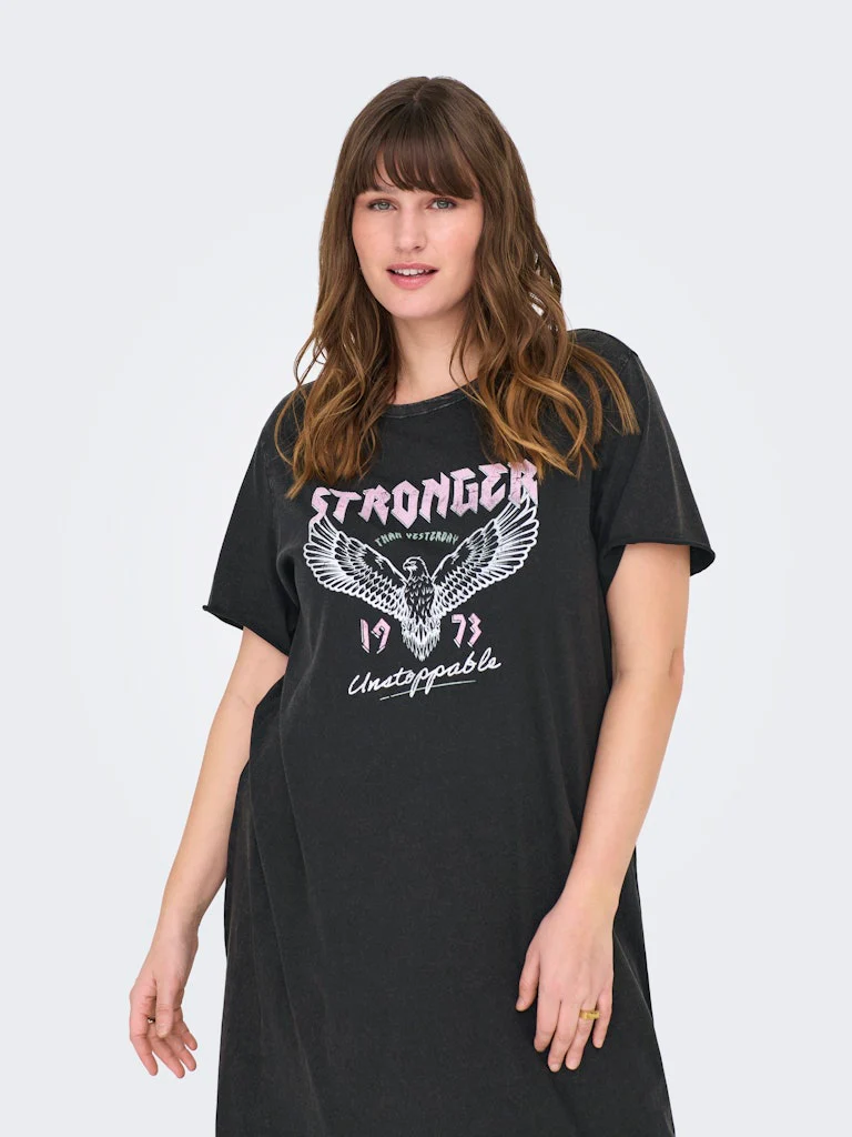 CARLUCY - T-Shirt Kjole med Print - Image 5