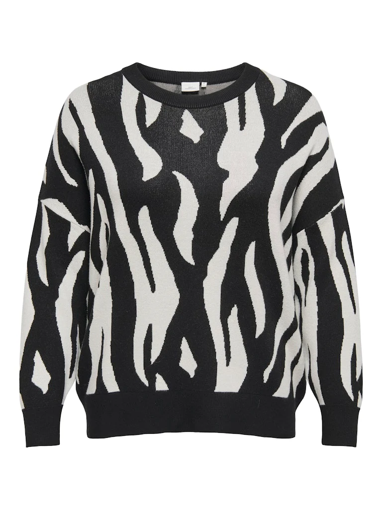 CARMONTANA ZEBRA LOOSE O-NECK KNIT - Image 11