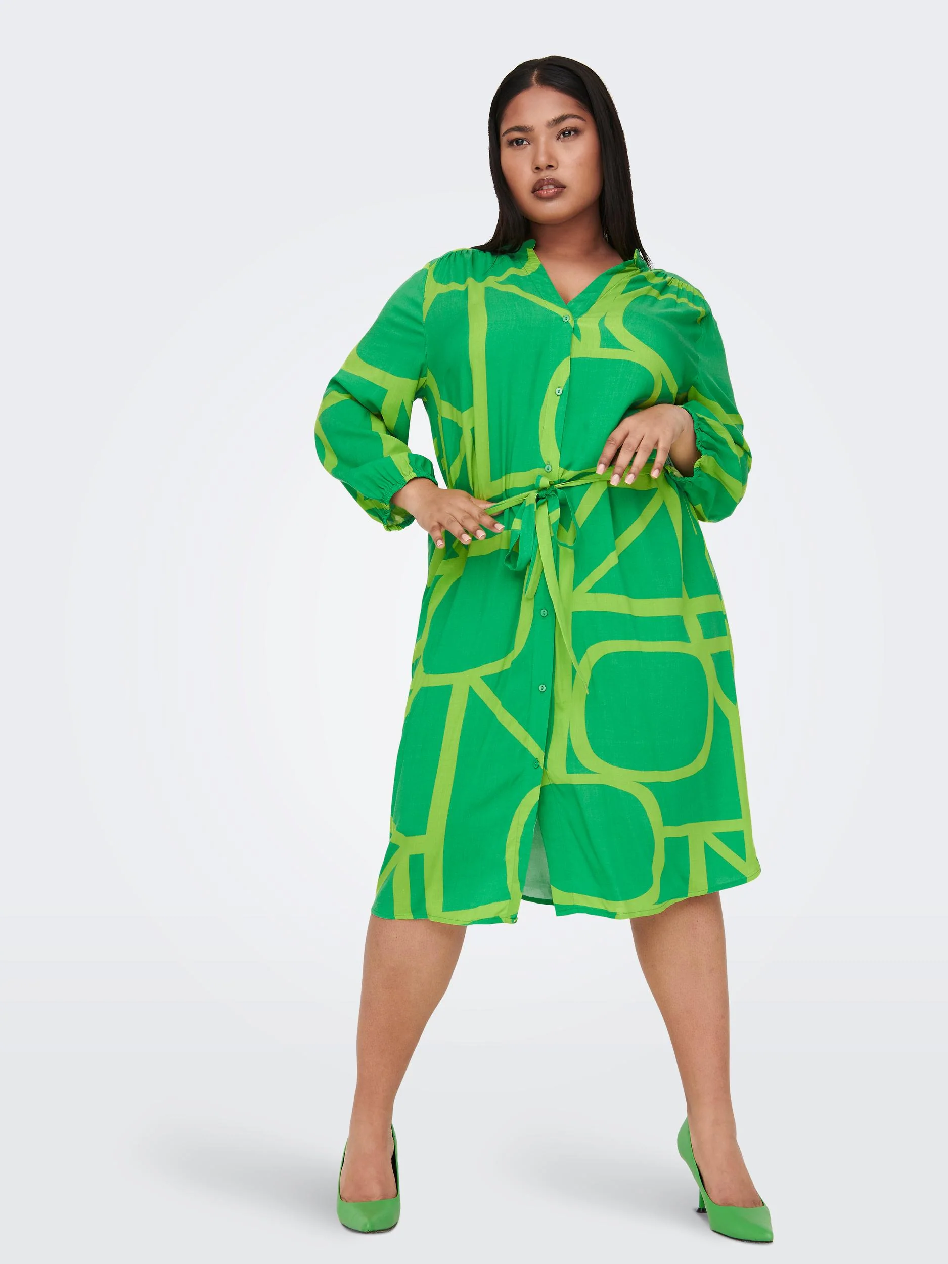 CARNEWDENIZIA 3/4 BLK SHIRTDRESS WVN