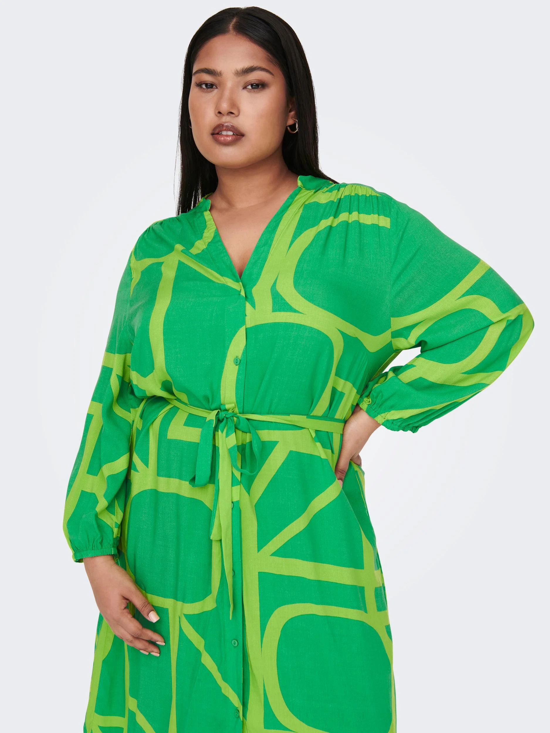 CARNEWDENIZIA 3/4 BLK SHIRTDRESS WVN - Image 5