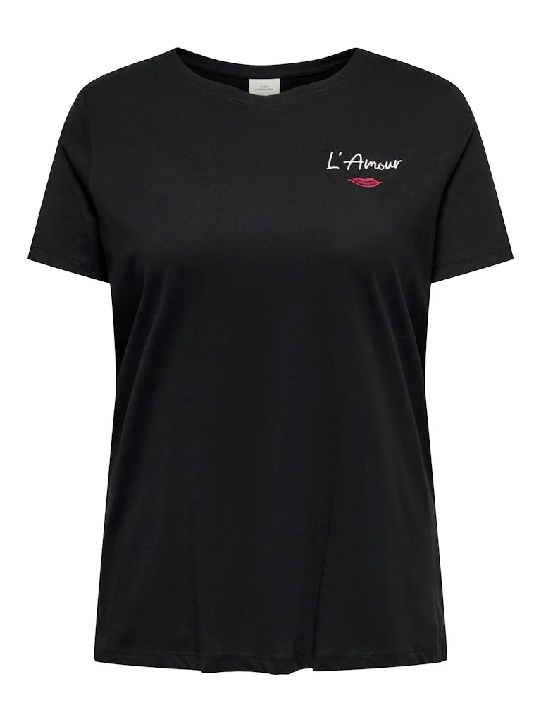 CARNINNA - Kortærmet T-shirt m. Broderi - Image 2