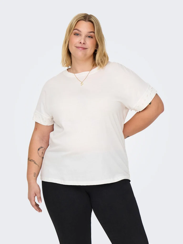 CAROLIVIA - T-shirt med Perler - Image 8