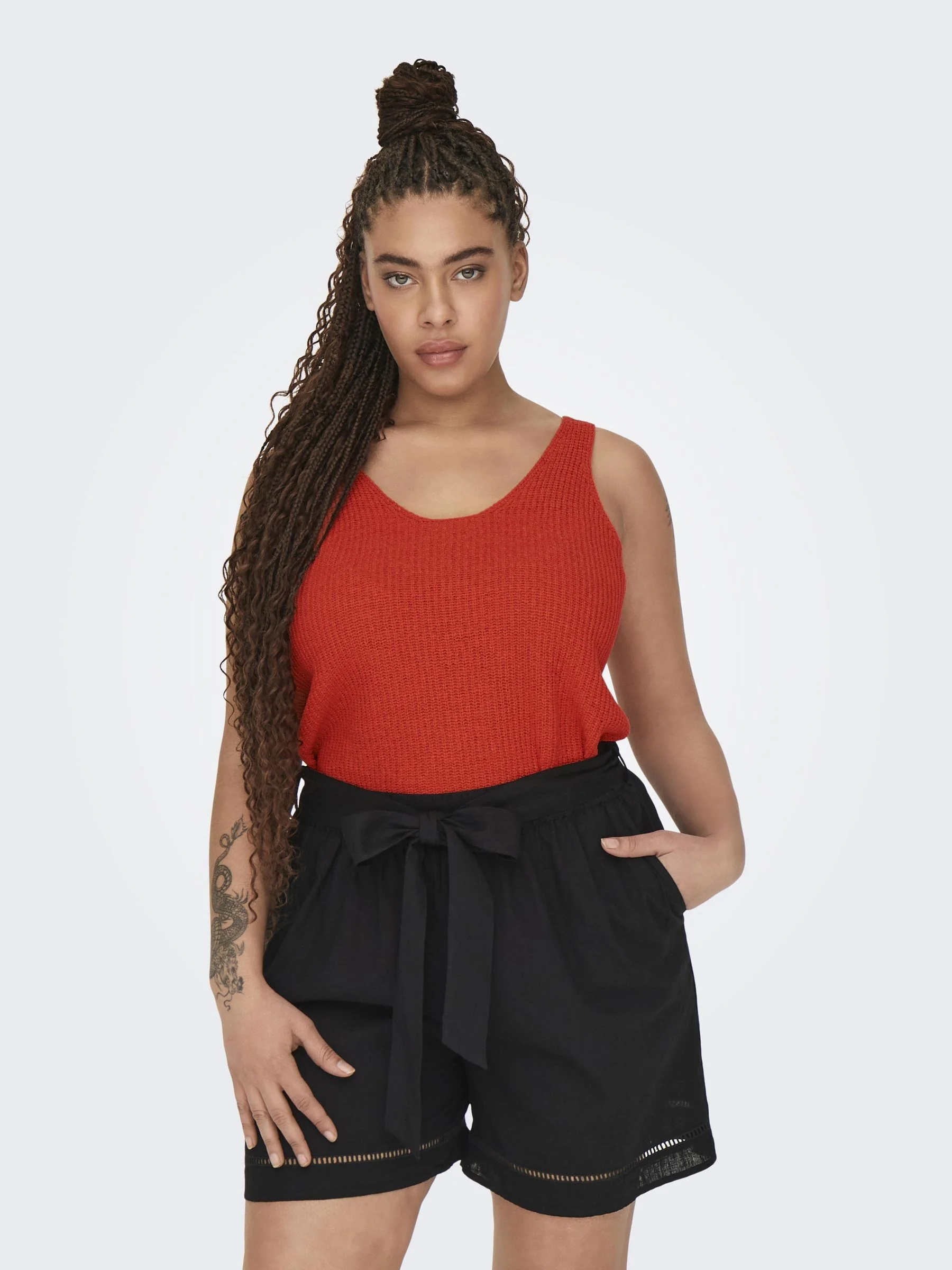 CARSUNNY SL RIB V-NECK KNT
