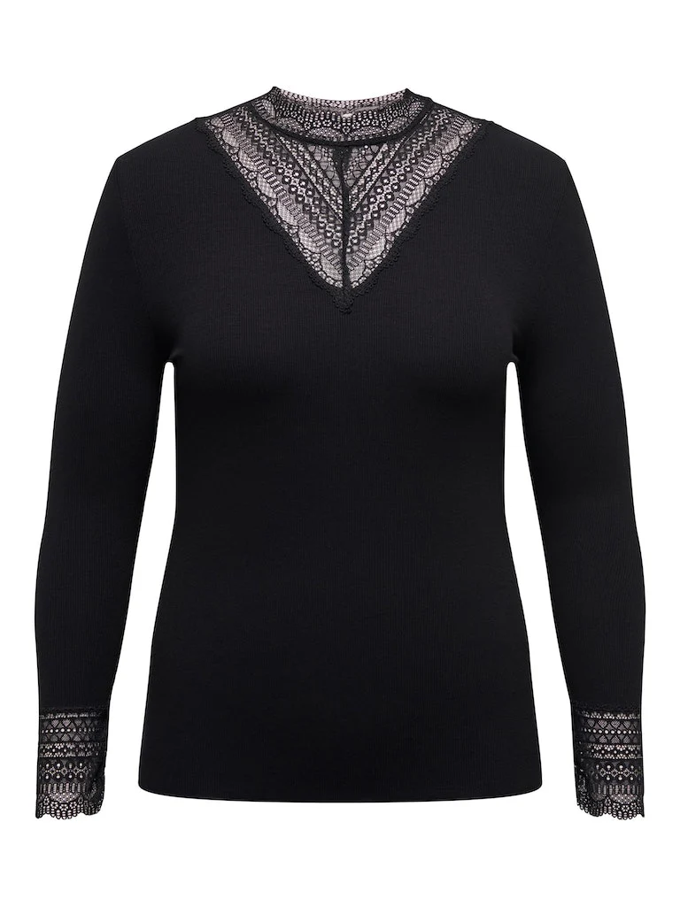 CARTILDE - Ribbluse med Blonde - Image 17