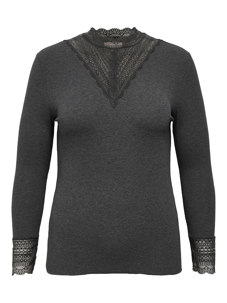 CARTILDE - Ribbluse med Blonde - Image 18