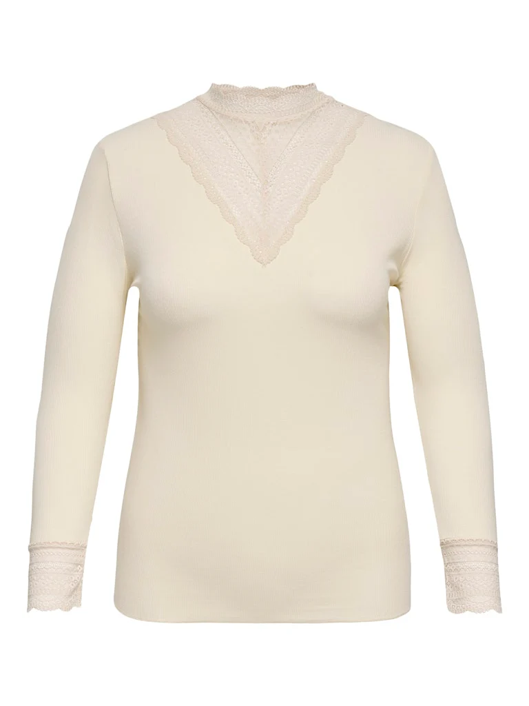 CARTILDE - Ribbluse med Blonde - Image 19