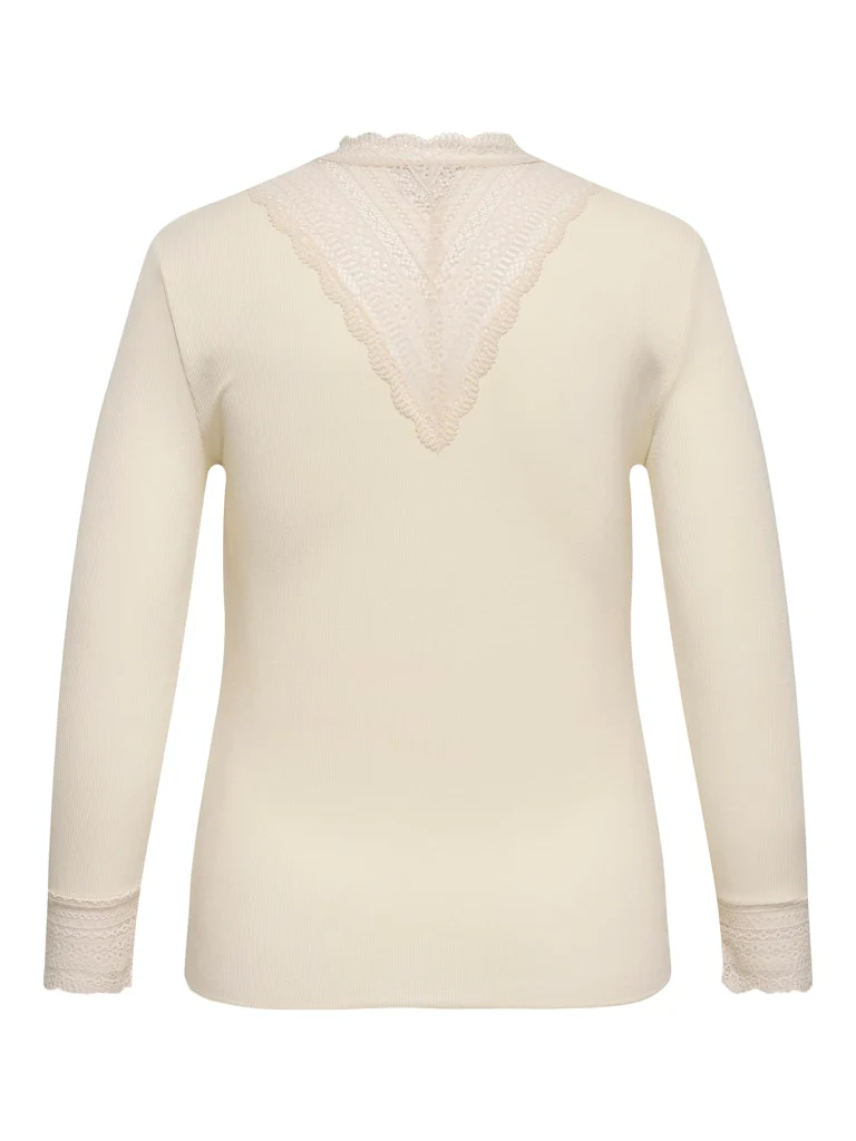 CARTILDE - Ribbluse med Blonde - Image 23