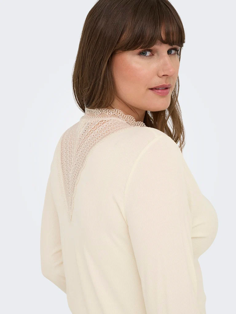 CARTILDE - Ribbluse med Blonde - Image 8