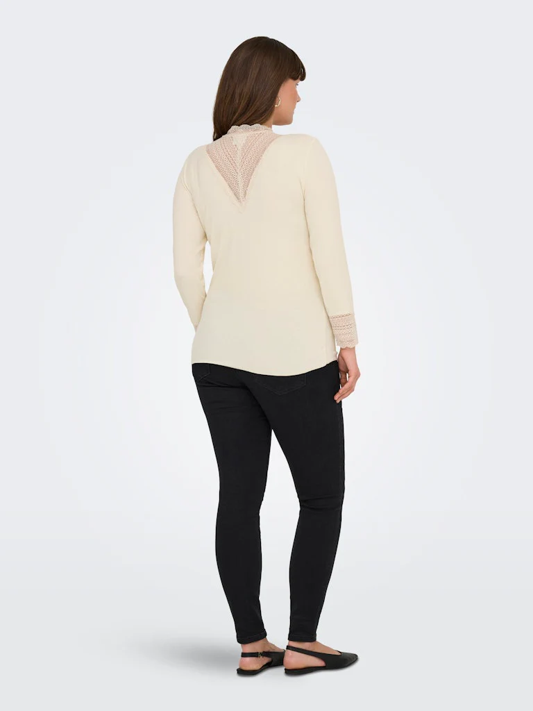 CARTILDE - Ribbluse med Blonde - Image 9