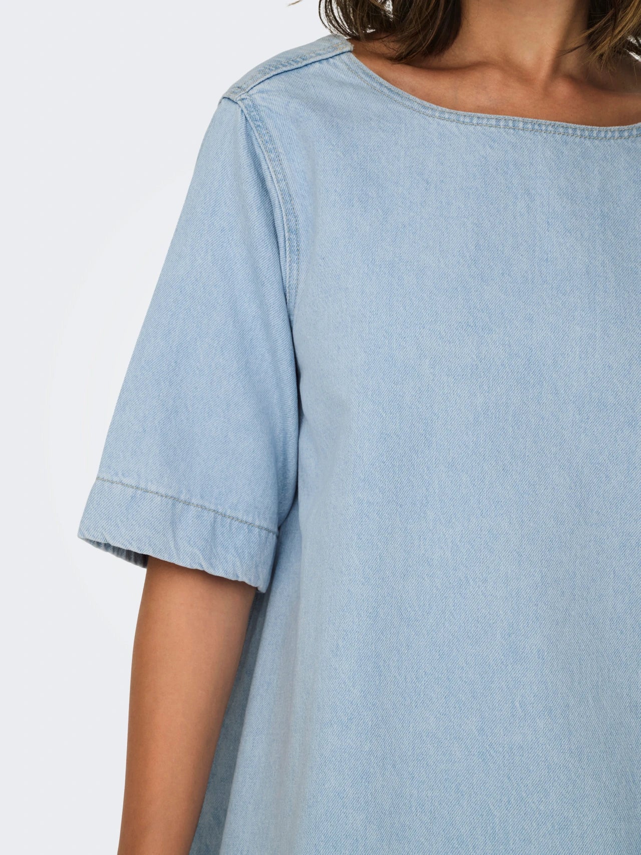 CARTINE MIDI SS A-SHAPE DENIM DRESS - Image 2
