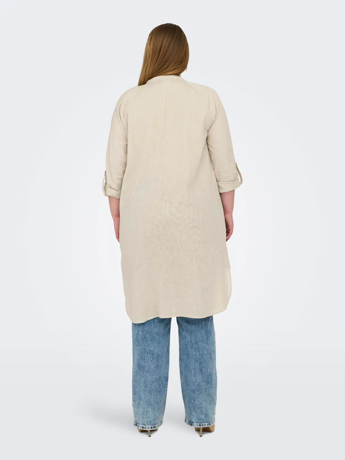 CARTOKYO L/S LINEN BLEND DRESS - Image 6