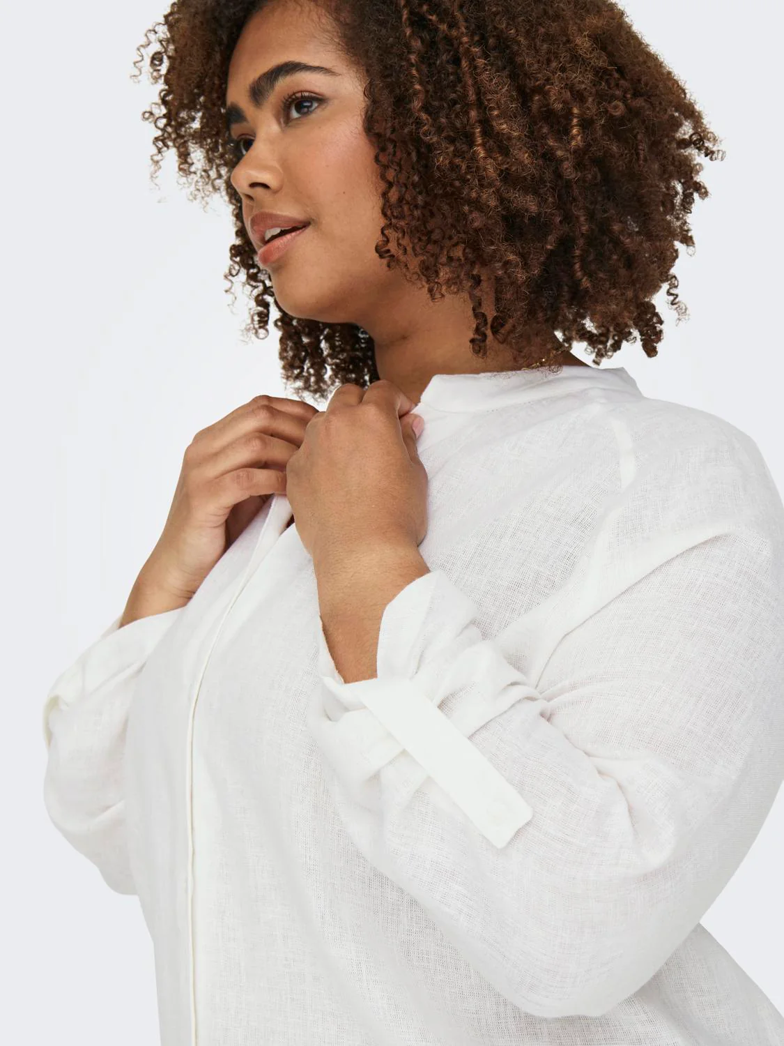 CARTOKYO L/S LINEN BLEND DRESS - Image 8