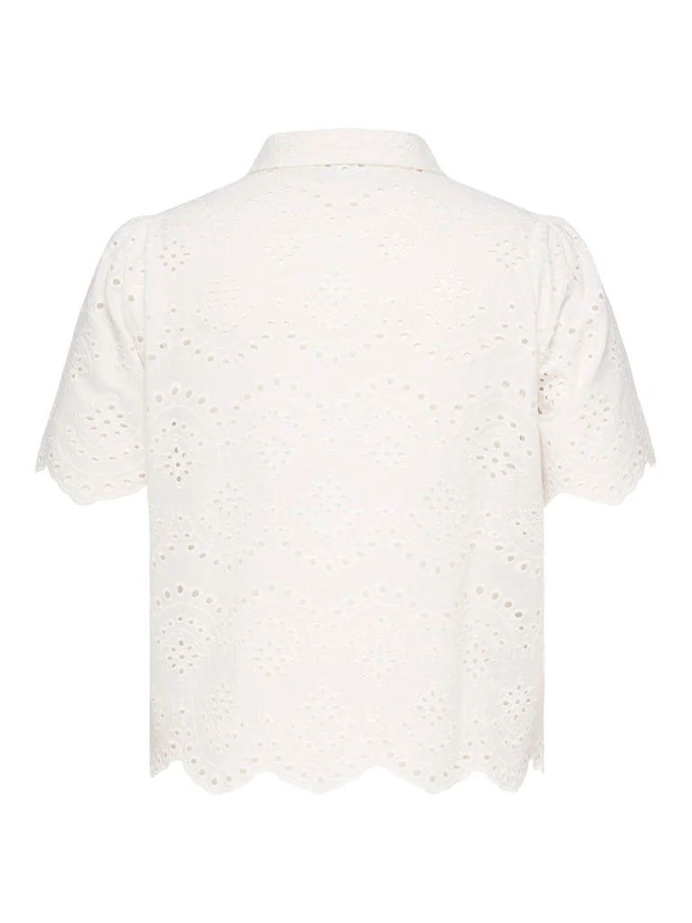 CARVALAIS - Kortærmet Broderie Anglaise Skjorte - Noos - Image 3