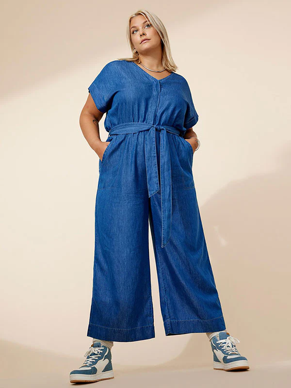 CARYUKA BEA S/S BELT CULOTTE JUMPSUIT
