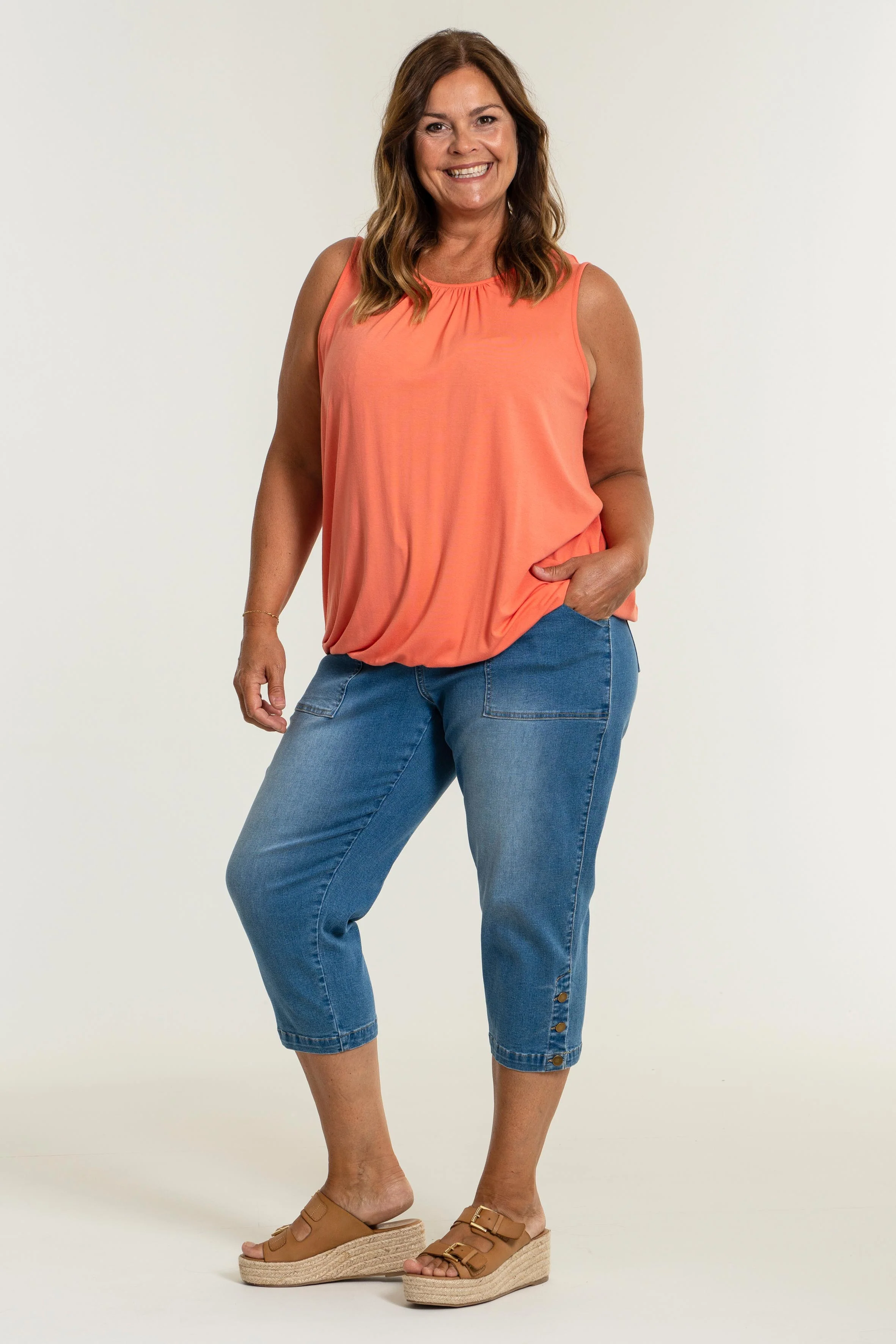 GoClara - Denim Capri Bukser - Image 4