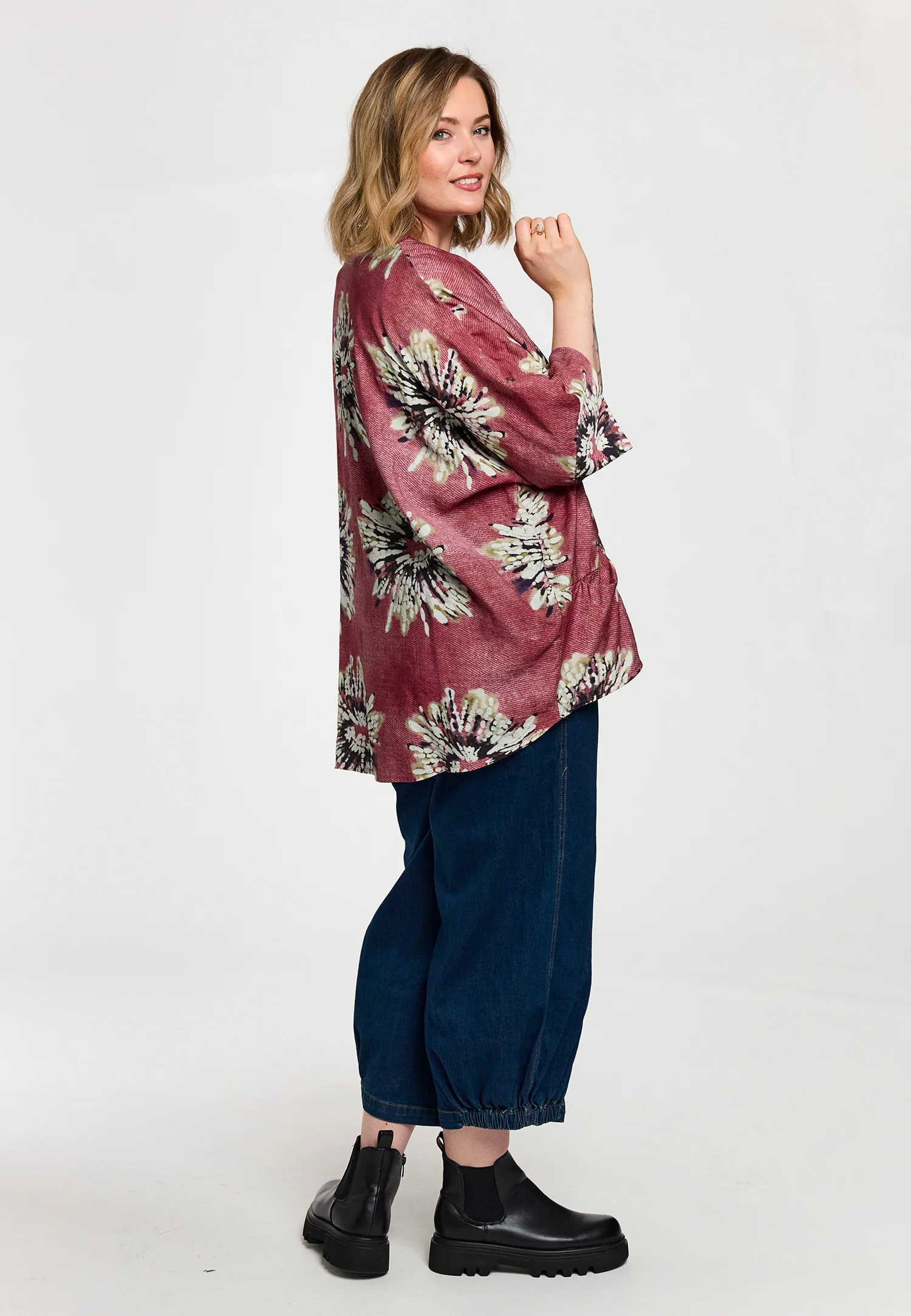 GoElissa - Pink Oversize Bluse - Image 3