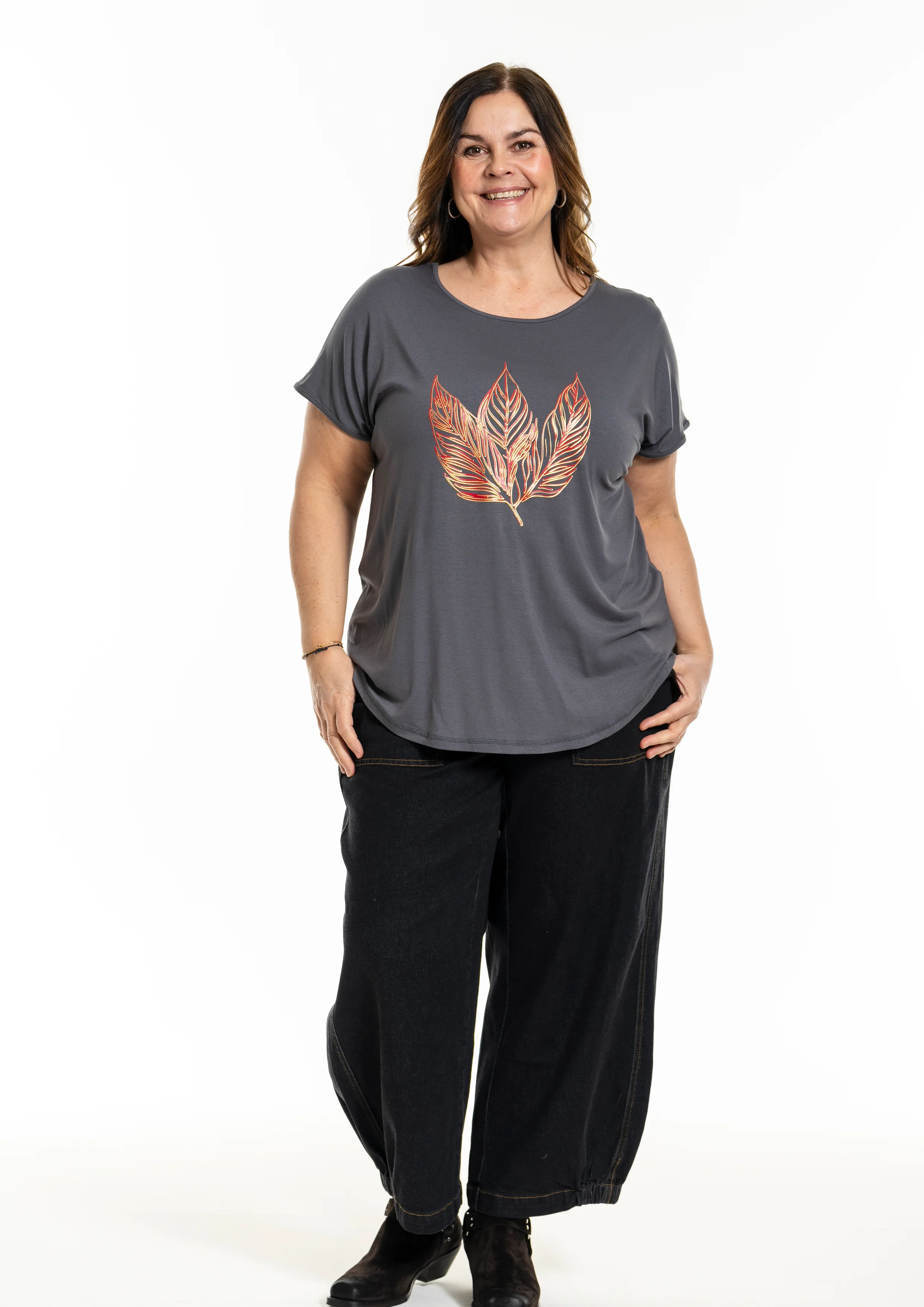 GoGitte T-shirt with print - Blad - Image 4