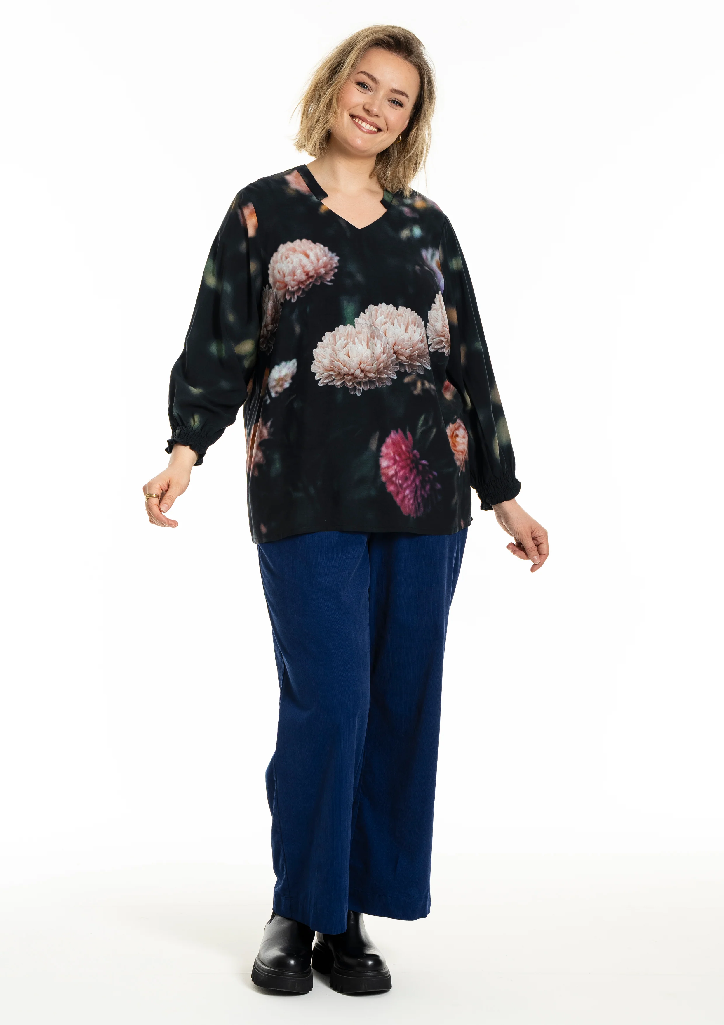 GoKetty - Bluse Med Store Blomster - Image 8