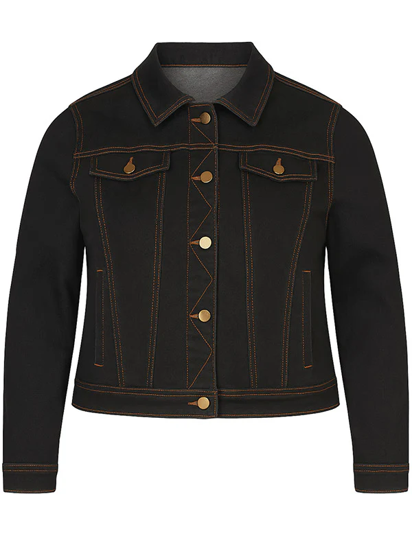 GoMaya - Sort Denim Jakke FJ - Image 3