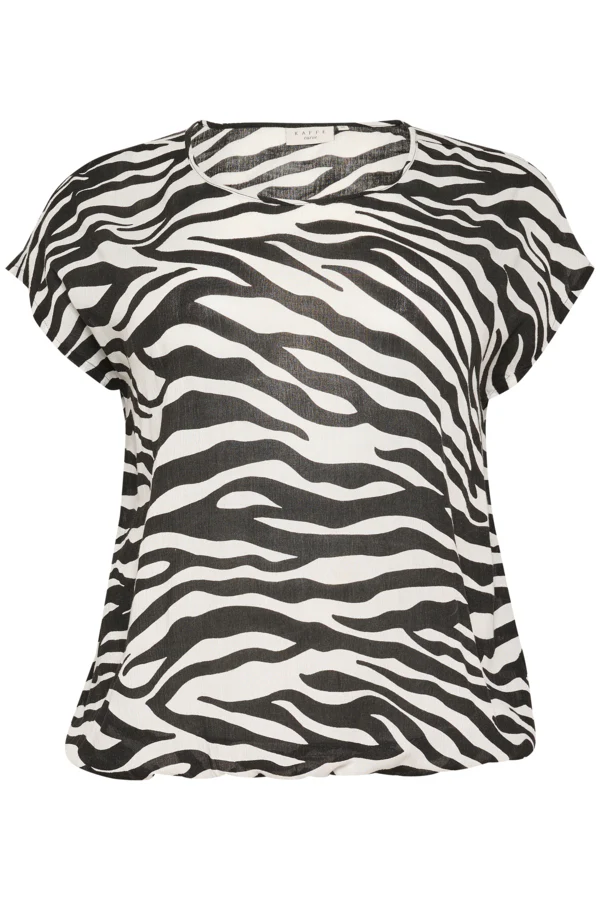 KCami - Printet bluse med Elastikkant - Image 26