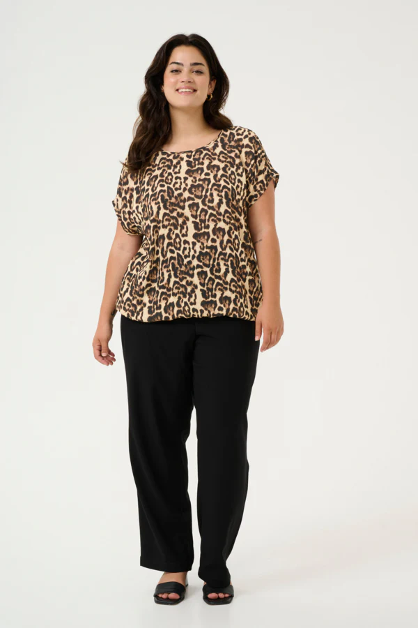 KCami - Printet bluse med Elastikkant - Image 8