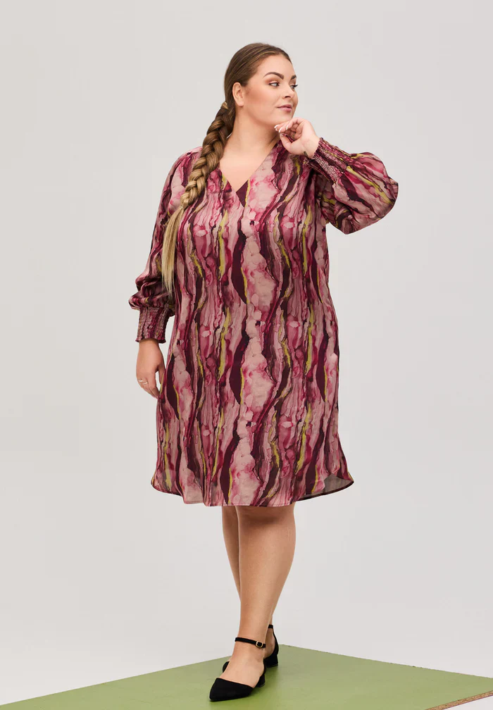 OxLoose - 63266 Kjole med V-hals - Image 2
