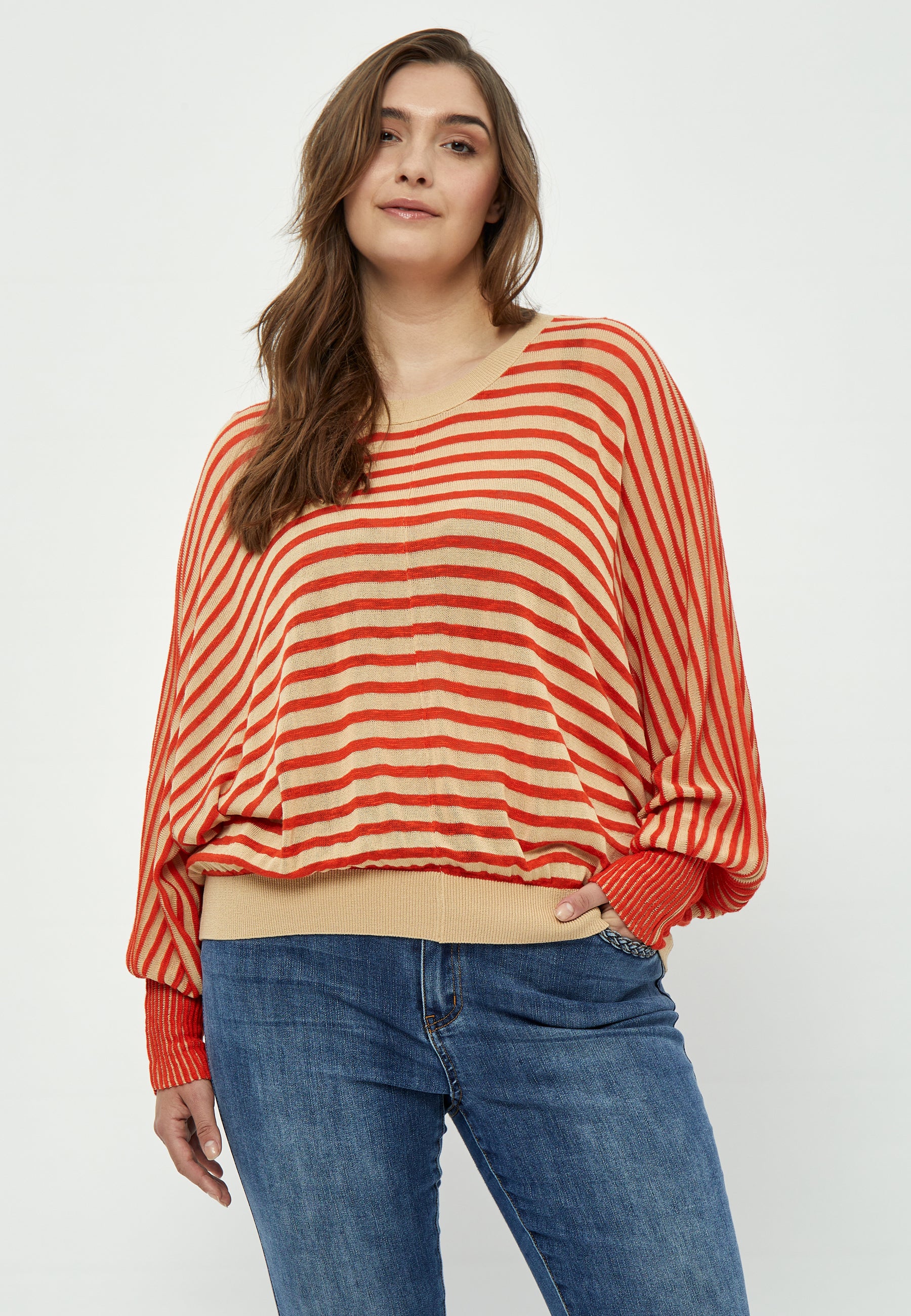 PeMathilda - Strikbluse med Flagermusærmer - Image 7