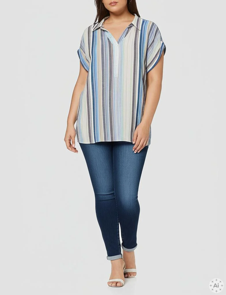 CPMIMILLE - STRIBET BLUSE