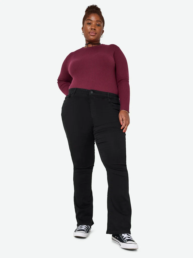 NMSALLIE - Højtaljede Flare Jeans - 2 længder - Noos - Image 4
