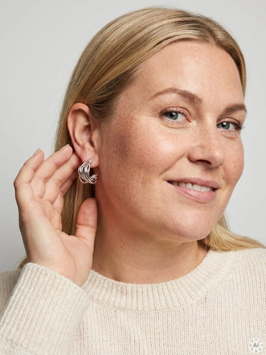 PCERIKA - C HOOP EARRINGS - NOOS