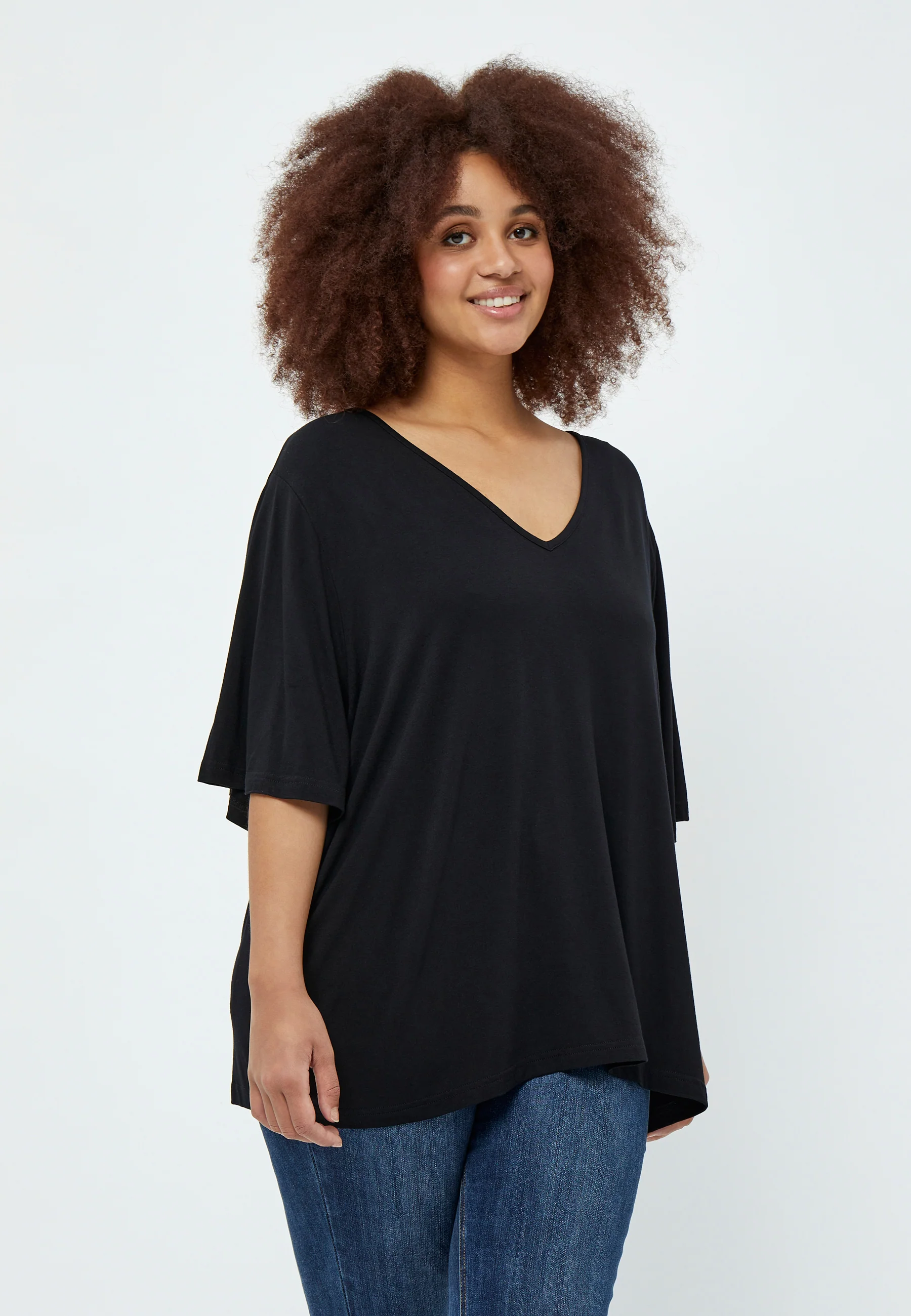 PeRosalinda Rosebell - Bluse med V-hals - Image 4