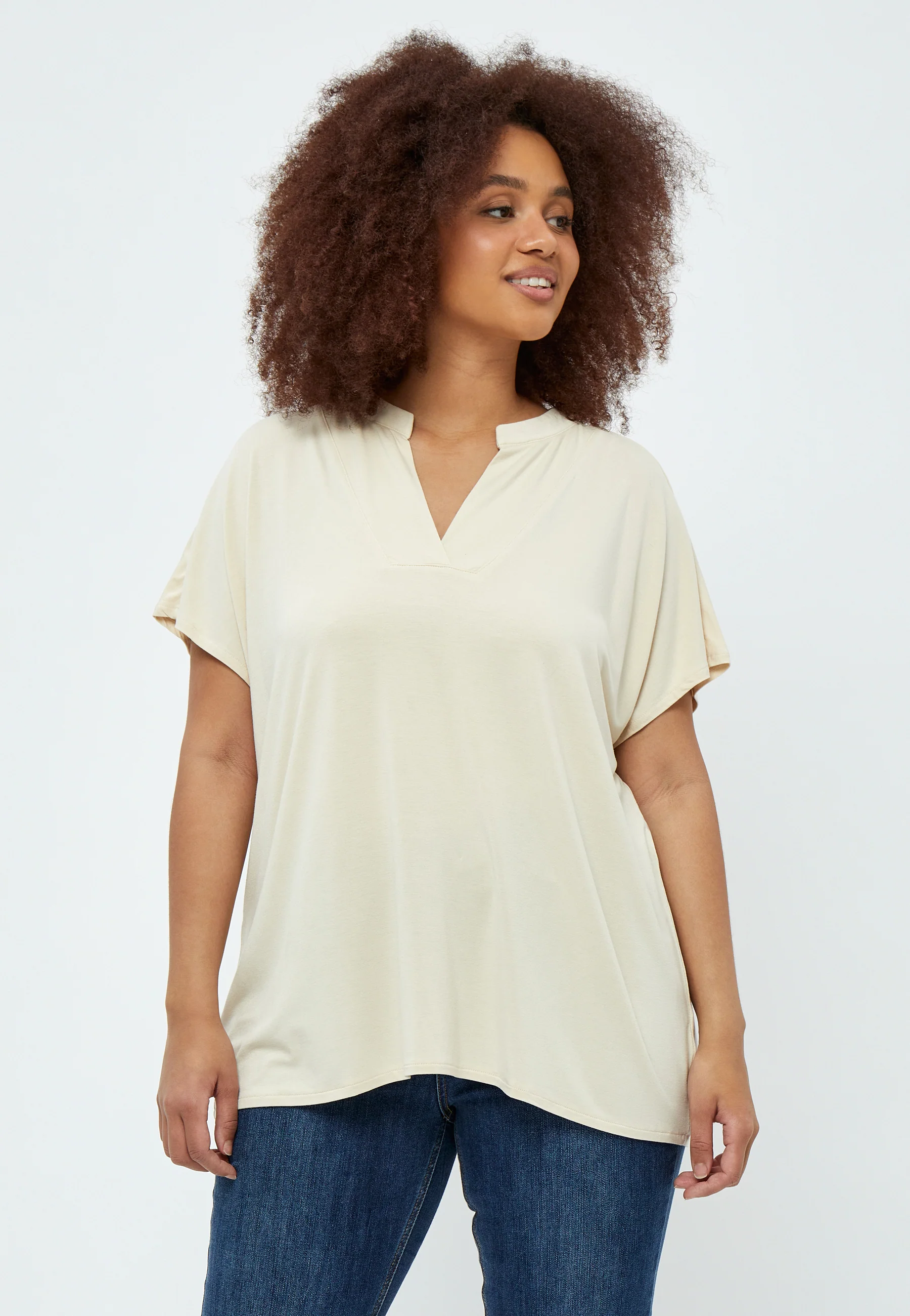 PeRosalinda - T-Shirt med V-hals - Image 5