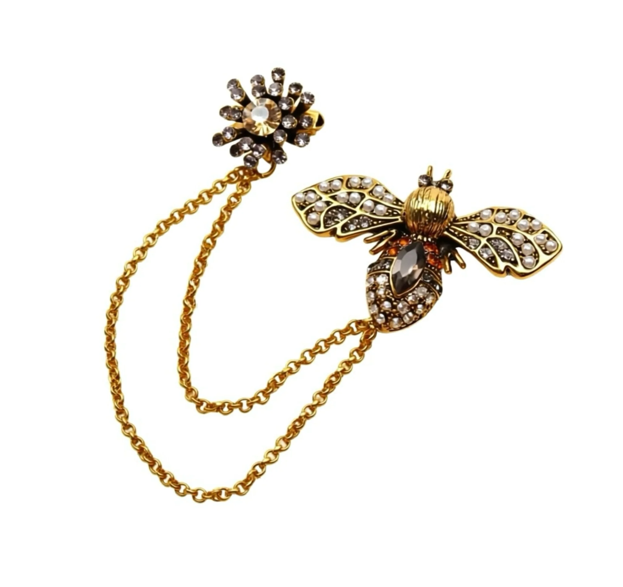 TsQueen Bee Dora - Guldbelagt Broche
